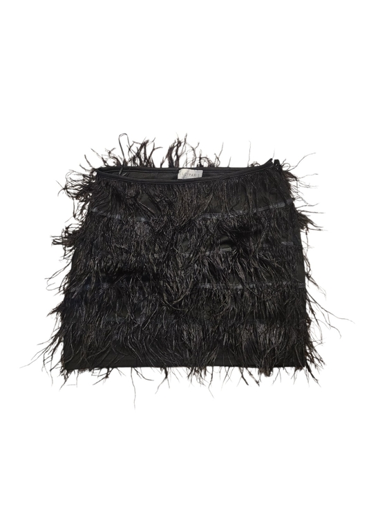 Lucy Paris Dresses & Skirts - LUCY PARIS Black Feather Fringe Mini Skirt, X-Small